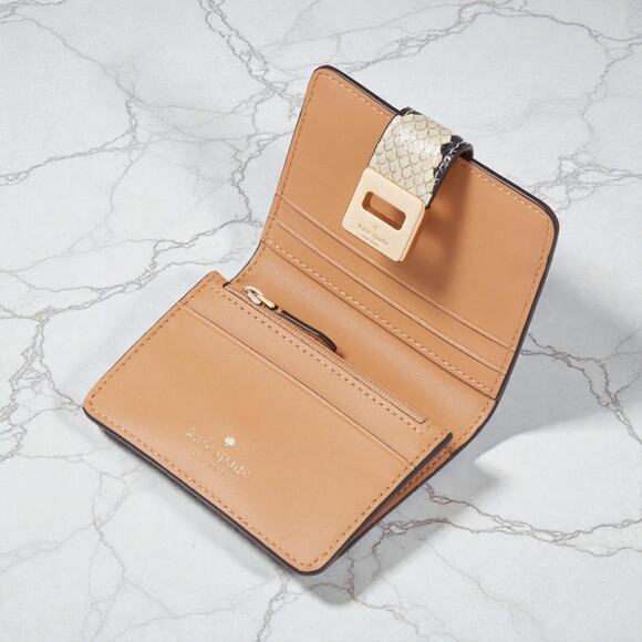 Kate Spade Phoebe Snake Embossed Leather Small Card Holder KF542 - Picture 3 of 3